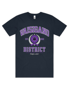 Vaisigano Varsity Tee 5050 - AS Colour - Purple Print