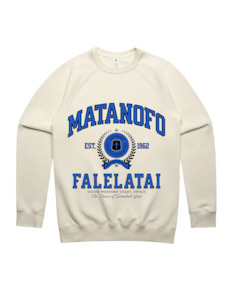 Matanofo Varsity Crewneck 5100 - AS Colour - Mid Blue Print