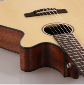 Classical Guitar with Pick Up: Cort CEC1 Classical Guitar with Pickup, Cutaway Cedar Top, Narrow Neck, Fishman Electronics, Nylon String
