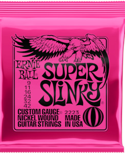 strings Earnie Ball: ERNIE BALL- SUPER SLINKY- Nickel wound- Electric guitar string set 9-42