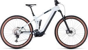 Electric Mountain Bikes: Cube Stereo Hybrid 140 HPC Pro 625 Frostwhite'n'grey
