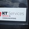100×100 Fire Extinguisher First Aid 45 degree split Vehicle Sticker - KT Services