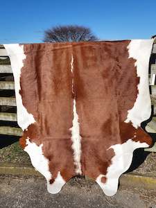 Natural Brazilian Cowhide - Mocha & Ivory - This is a second.