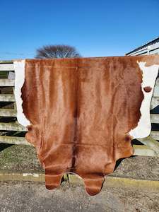 Natural Brazilian Cowhide - Mocha & Ivory