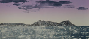 Lithographs (prints): Whangarei Heads from Ruakaka Beach No 1