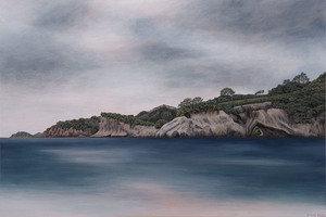 Original Paintings: High Tide at Cathedral Cove