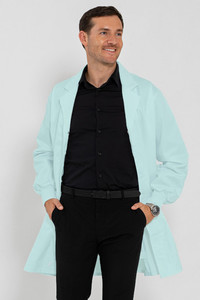 Products: Essential Knit Cuff Lab Coat - Sea Foam