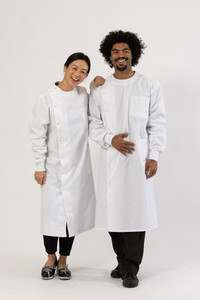 Products: Essential Howie Lab Coat - White