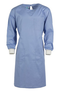 Essential Knit Cuff Lab Gown - Silver Blue
