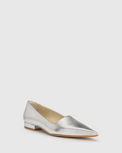 Footwear: Chaos & Harmony Beatrix Flat - Silver Snake