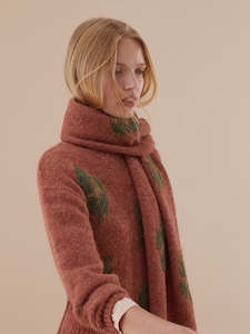 Nice Things Jacquard Scarf - Terracotta