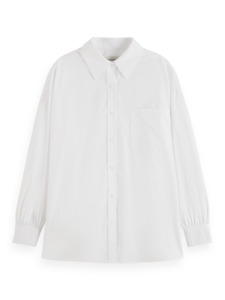 Scotch Soda: Scotch & Soda Girlfriend Poplin Shirt - White