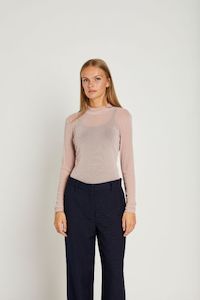 Rue De Femme: Rue De Femme Roll Neck Top - Pudder