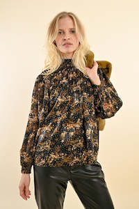 Molly Bracken: Molly Bracken Black Floral Shirt