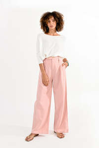 Molly Bracken Linen Pants - Light Pink