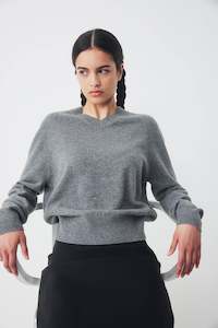 Ricochet: Ricochet Amina Jumper - Grey
