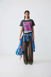 Ricochet Aiden Tee - Dark Grey + Red