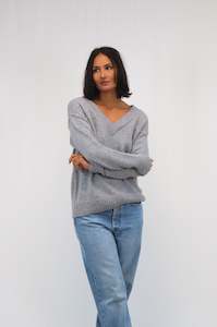 Tatano: Tatano Tulia V-Neck Jersey - Smoke