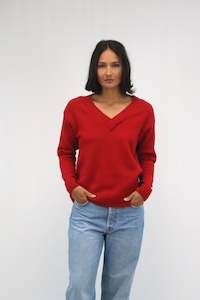 Tatano: Tatano Tulia V-Neck Jersey - Poppy