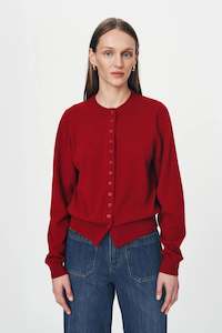 Rowie the Label Maeve Merino Knit Cardigan - Rust Red