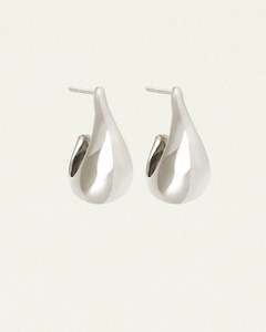 Temple of the Sun Poppy Earrings - Silver