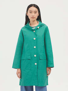 Sale Jackets Coats: Nice Things Colored Trench Coat with Hood - Green