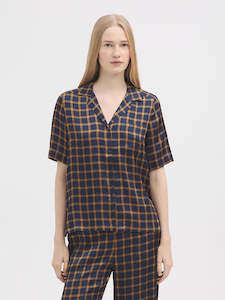 Nice Things: Garden Checks Satin Shirt