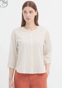 Nice Things: Contrast Dobby Blouse