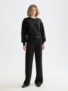 Modal Straight Fit Sweatpants - Black