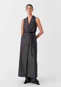 Morrison: Morrison Vale Vest Dress - Charcoal