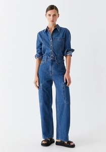 Theo Denim Cargo - Blue