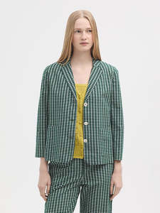 Nice Things: Seersucker Checked Blazer