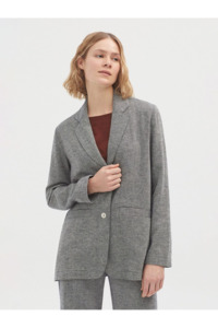 Sale Jackets Coats: Nice Things Long Blazer - Herringbone Cotton