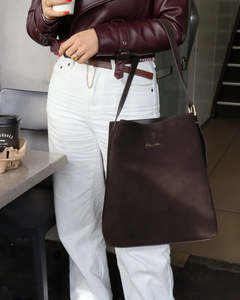 Tobi Tote - Chocolate Suede