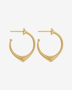 Temple Of The Sun: Saba Hoops - 18K Gold Vermeil