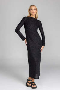 Blak: Gigi Dress - Black Lace/Silver Diamantes