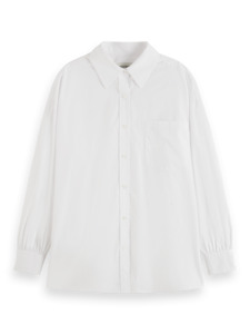 Scotch & Soda Girlfriend Poplin Shirt - White