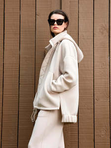 Tokyo Hooded Coat - Chalk