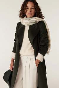 Cable: Evans Wool Coat - Forest Green