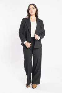 Espresso Blazer - Noir Stripe