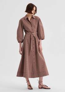 Morrison: McKenna Stripe Dress - Chocolate