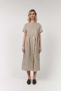 Dresses: Lollys Laundry Aliya Maxi Dress - Dark Mokka