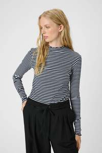Karen by Simonsen Candace Top - Navy/White Stripe