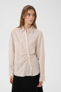 Karen By Simonsen: Karen by Simonsen Elmira Shirt - Cinnamon Stripe
