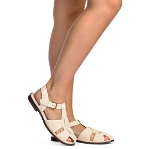 Footwear: Kathryn Wilson Rowan Sandal - Stone Hi Shine