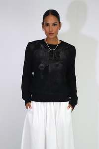 Knitwear: Tatano Siena Sweater - Black