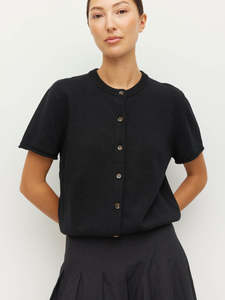 Knitwear: Juliette Hogan Twin T Cardi - Black