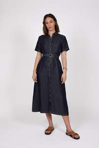 Marlow Axis Shirt Dress - Indigo