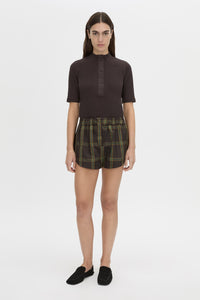 Tops: Camilla and Marc Aubrey Elbow Sleeve Rib Top - Hickory