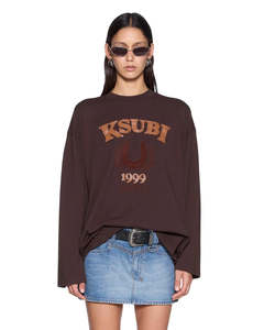 Ksubi Ranch Altar Boyfriend Long Sleeve Tee – Chocolate